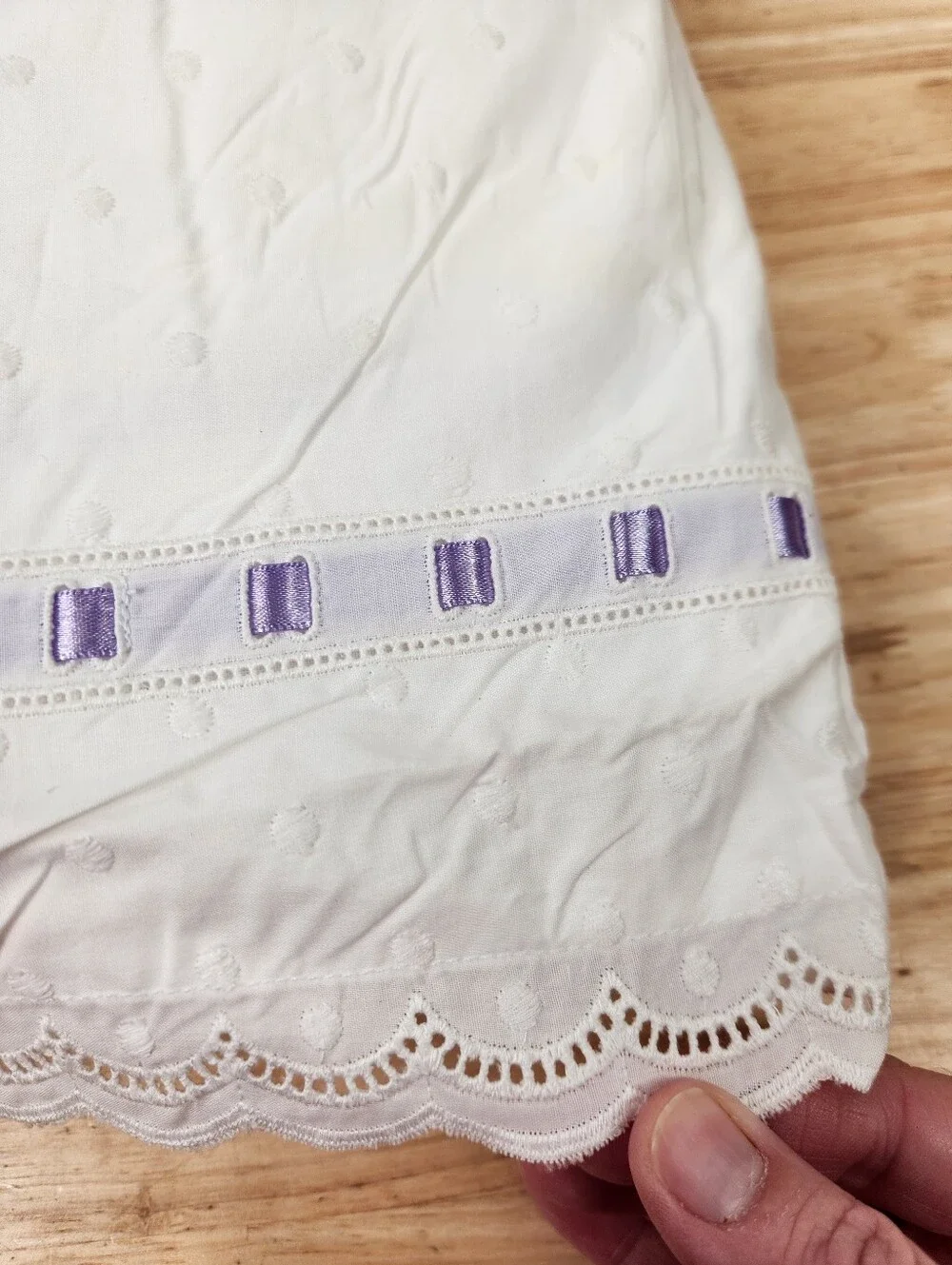 Pottery Barn Kids White Full Bed Skirt New 13